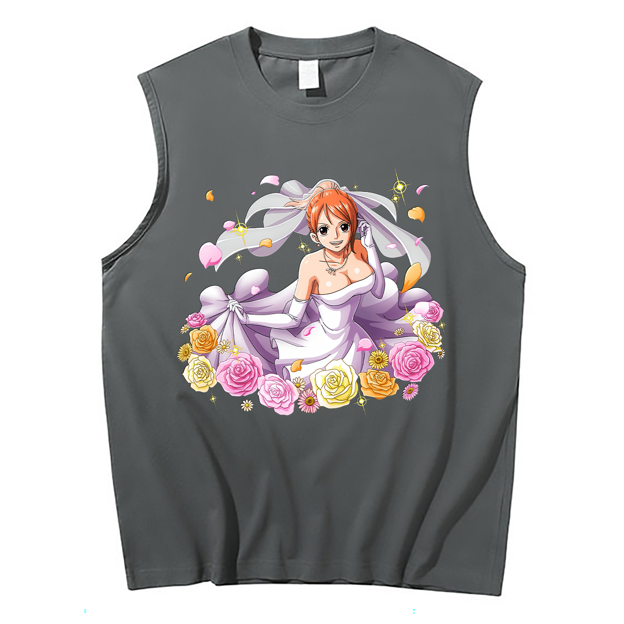 ワンピース ナミ ONE PIECE Nami コットン100％タンクトップ（フロントプリント）